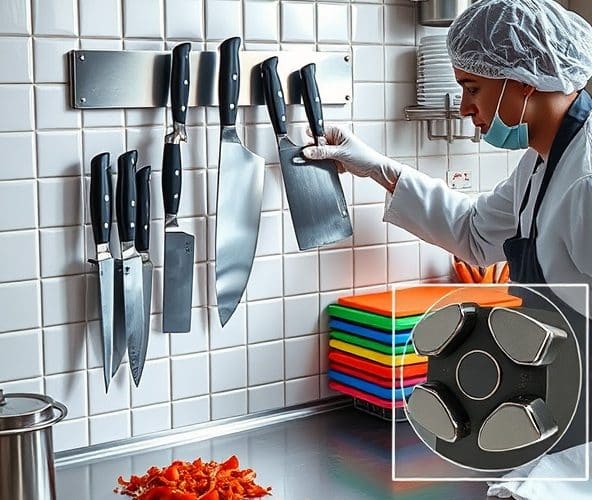 Jakie magnesy na noże do małej restauracji zapewnią zgodność HACCP?