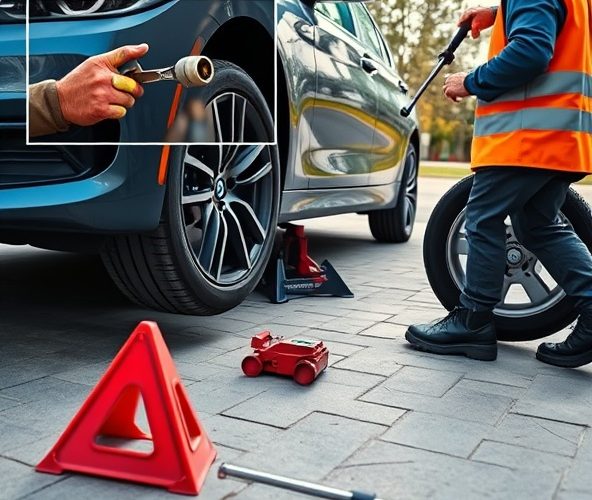 Jak bezpiecznie wymienić koło przy naprawie BMW dla początkujących?