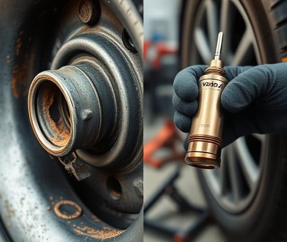Uszkodzony wentyl w oponie samochodowej — czy wymiana rdzenia wystarczy?