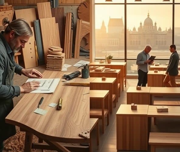 Czy lepiej zamówić biurko drewniane na wymiar czy gotowe w Warszawie?