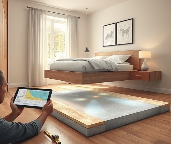 Jak sprawdzić, czy podłoga uniesie łóżko lewitujące z pojemnikiem?