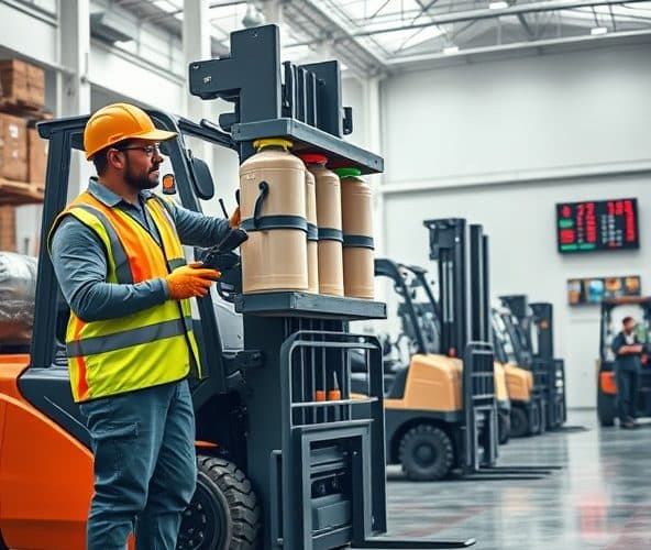 Jak zaplanować wymianę butli do wózków widłowych, by zredukować przestoje?